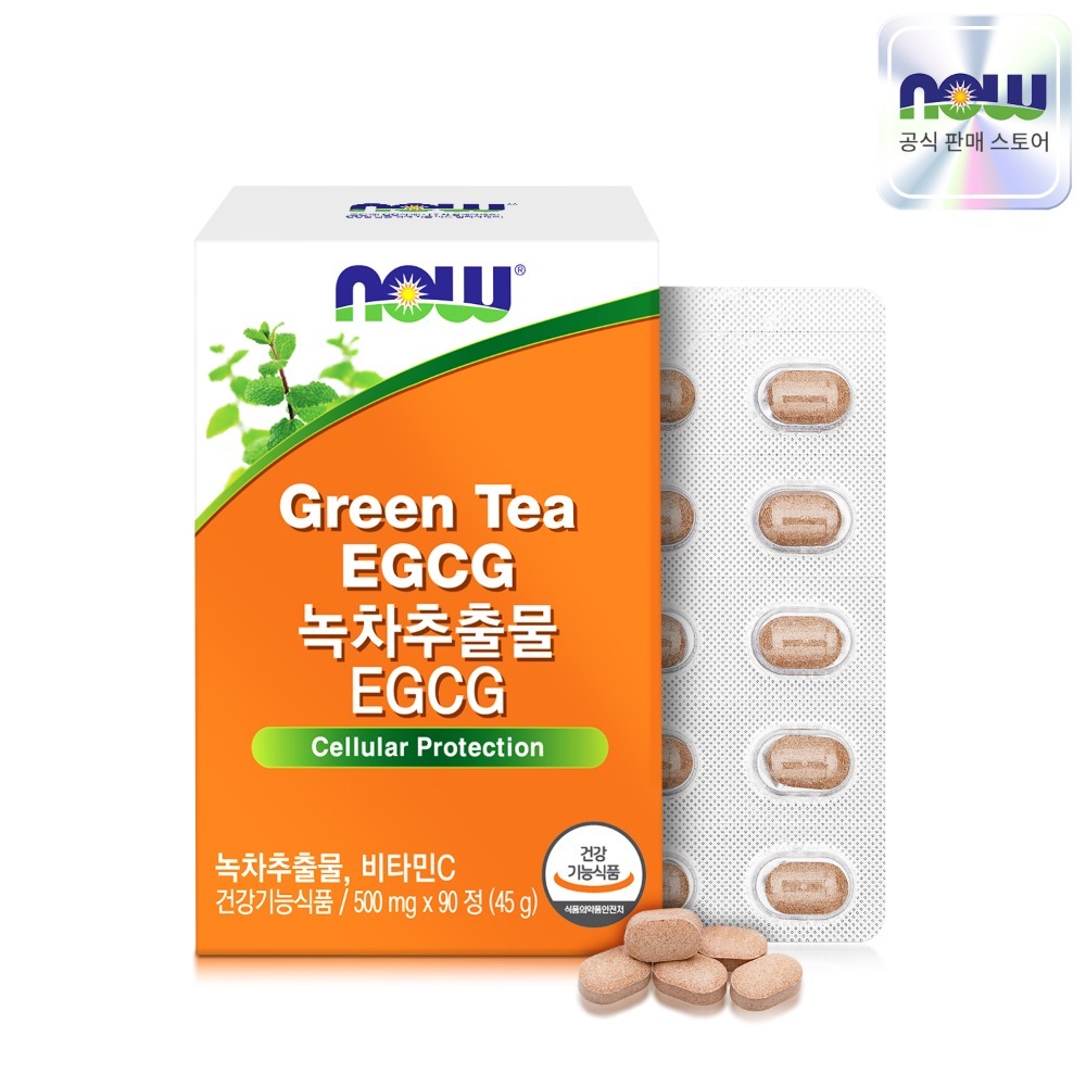 NOW Foods Green Tea Extract EGCG, 500 mg, 90 tablets
