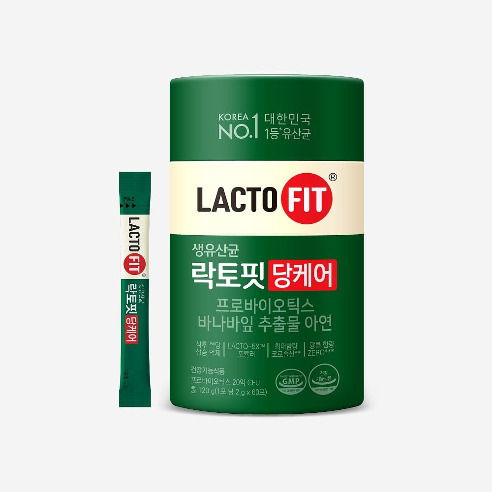 Lacto-Fit Сахар Care, 60 стиков

Или более естественный вариант:

Lacto-Fit Sugar Care, 60 стиков

(если "Sugar Care" — название продукта/серии, то его можно оставить как есть)