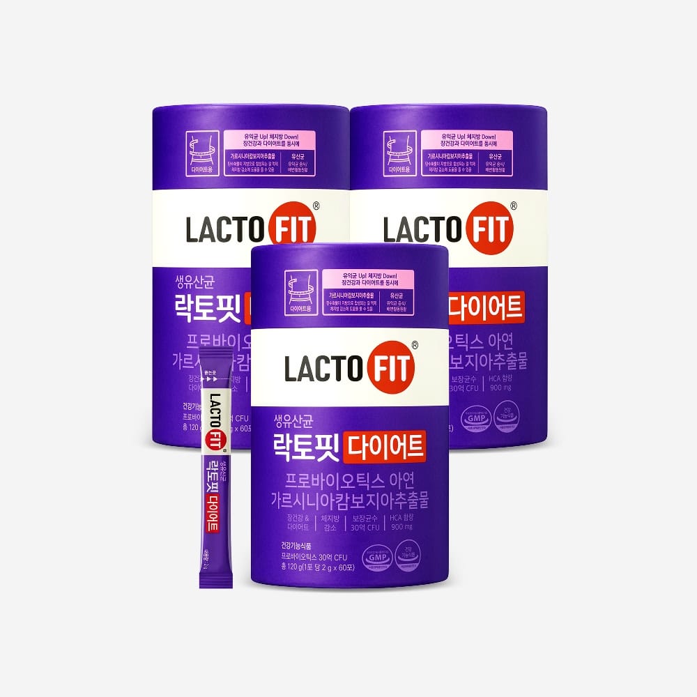 Lacto-Fit Пробиотик для здоровья кишечника и снижения веса, стики, 3 упаковки (90 дней)
