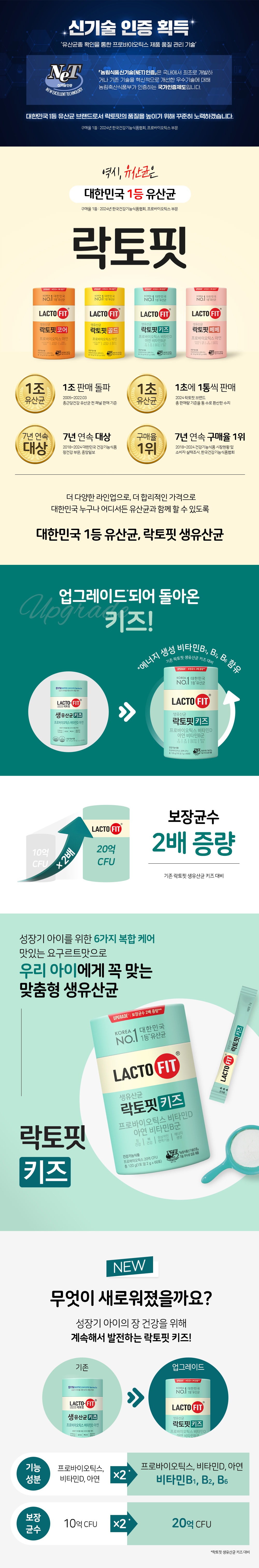 Lacto-Fit Kids, powder in sachets, 4 tubs (240 days)