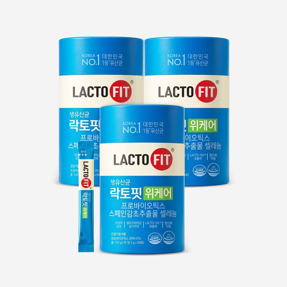Lacto-Fit Уход за желудком, 3 банки x 60 стиков