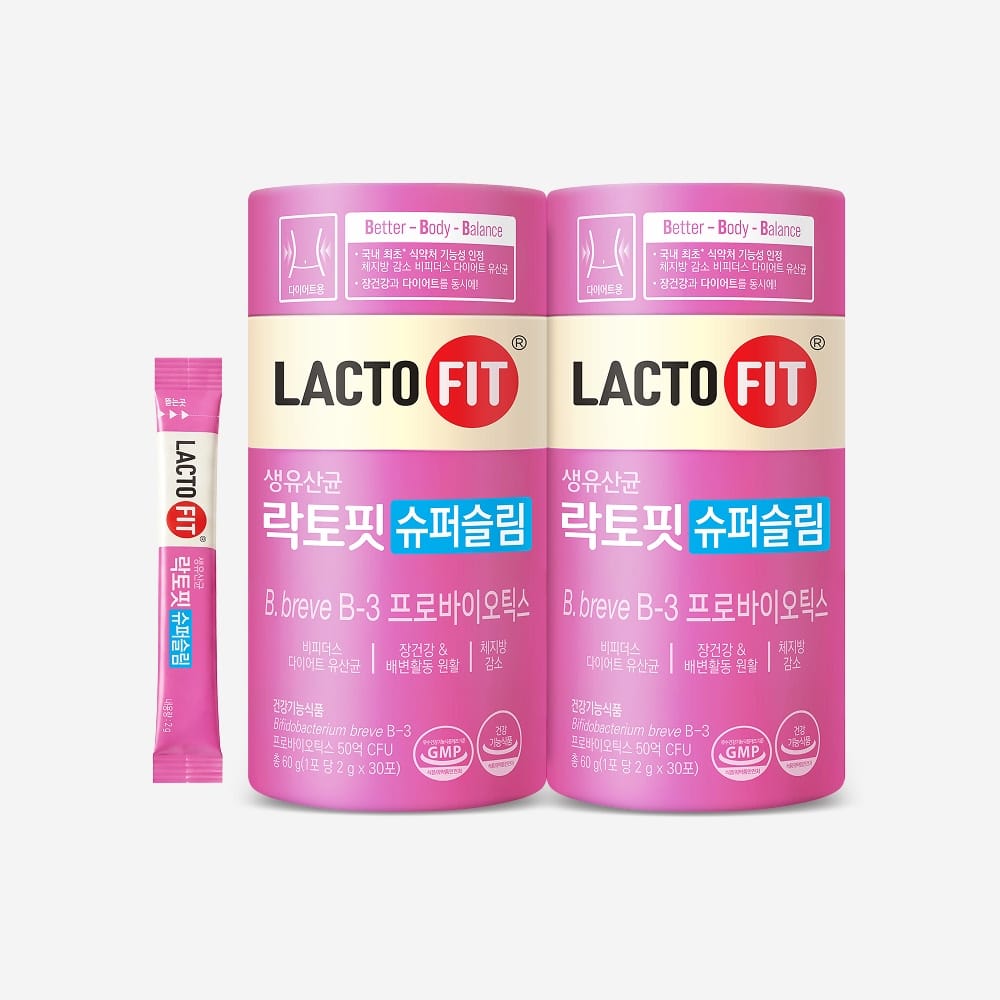 Lacto-Fit Супер Слим, пробиотический порошок в стиках, 2 упаковки (60 дней)