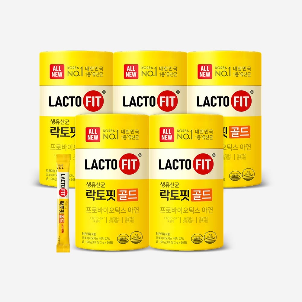 Lacto-Fit Gold Пробиотики, 5 тубусов стиков (250 дней)