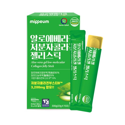 Mippeum Желе со слоем алоэ вера и коллагеном в стиках, 20g x 15 стиков
