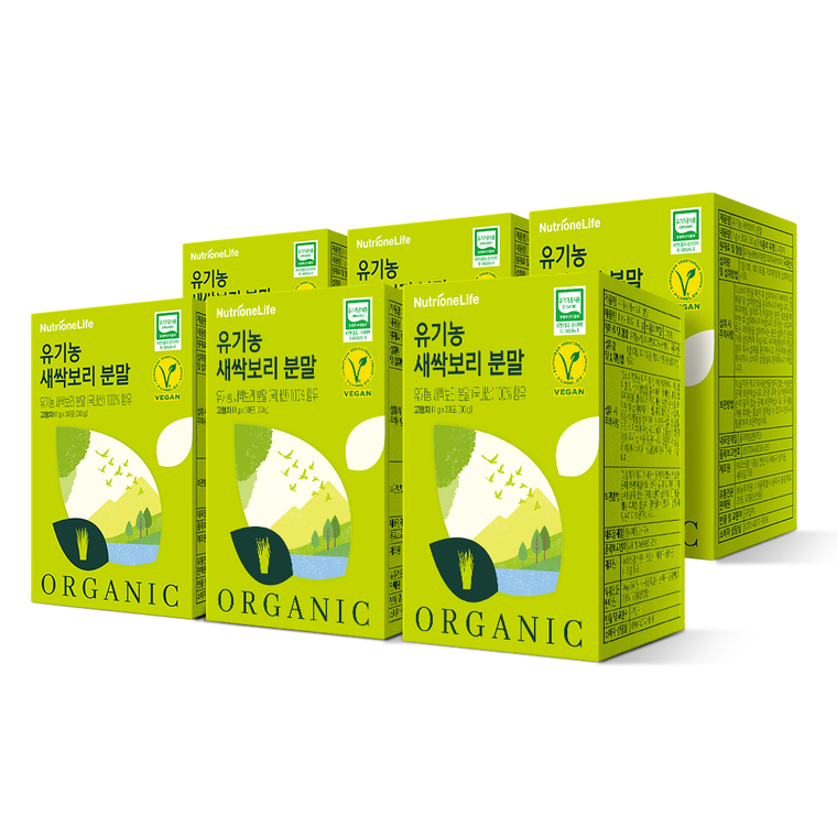 Nutrione Органический порошок молодых побегов ячменя, стики 1г, 6 упаковок