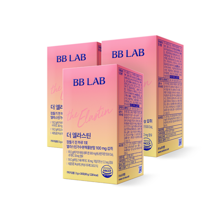 Nutrione BB LAB The Elastin, палочки с эластином, 3 коробки, 90 палочек