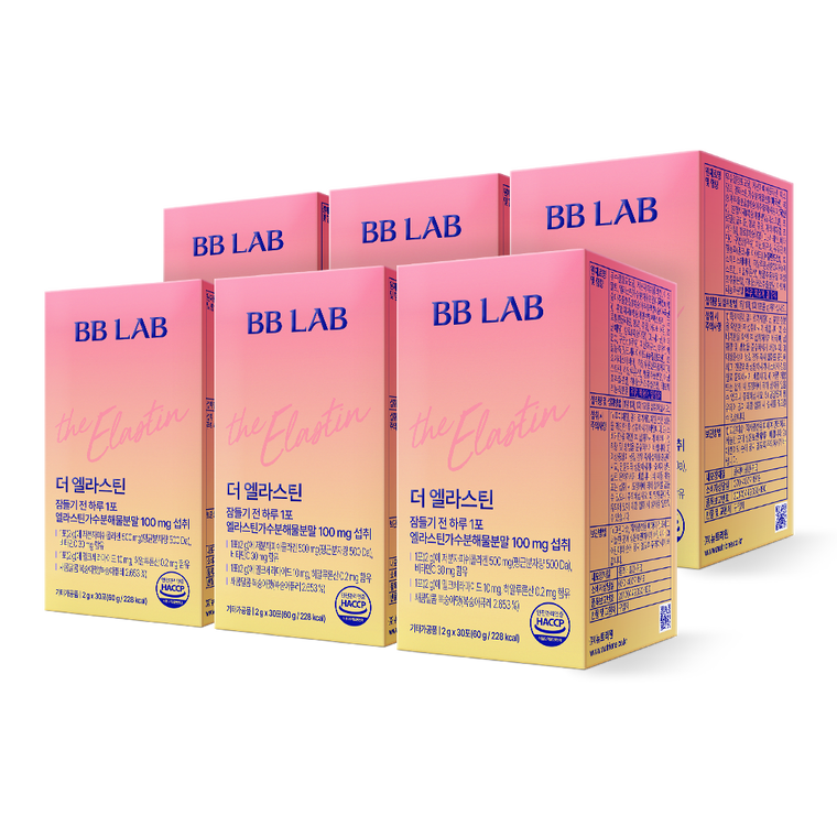 Nutrione BB Lab Эластин, порошок в стиках, 6 коробок, 180 стиков