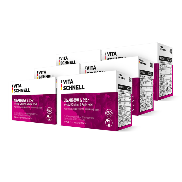 Nutrione Инозитол Холин и фолиевая кислота порционные пакеты, 180 стиков, 6 упаковок