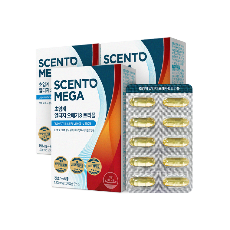 Nutrione Сентомега Омега-3 Тройная сила 1200 мг капсулы, 90 капсул, 3 упаковки