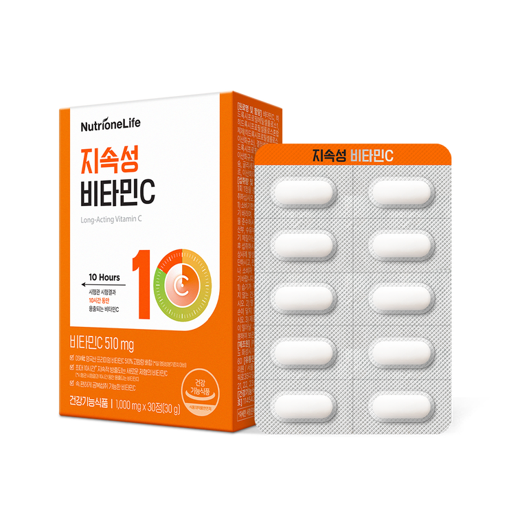Nutrione Витамин C пролонгированного действия, 1000mg, 30 таблеток, 1 месяц