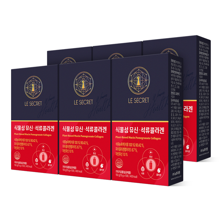 Nutrione Le Secret растительный муцин гранатовый коллаген, 60 стиков, 6 упаковок