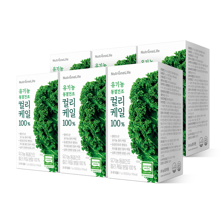 Nutrione органический сублимированный кудрявый кейл 100% в стиках, 180 стиков, 6 упаковок