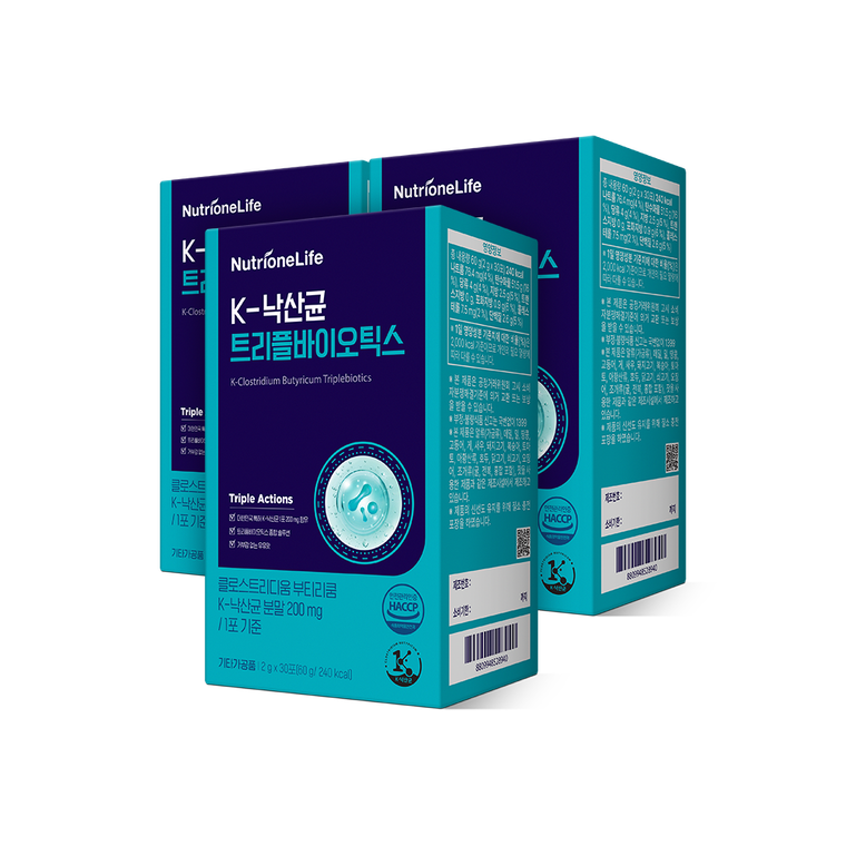 Nutrione Life K-лактобактерии трройной пробиотик порошок, 3 упаковки на 3 месяца