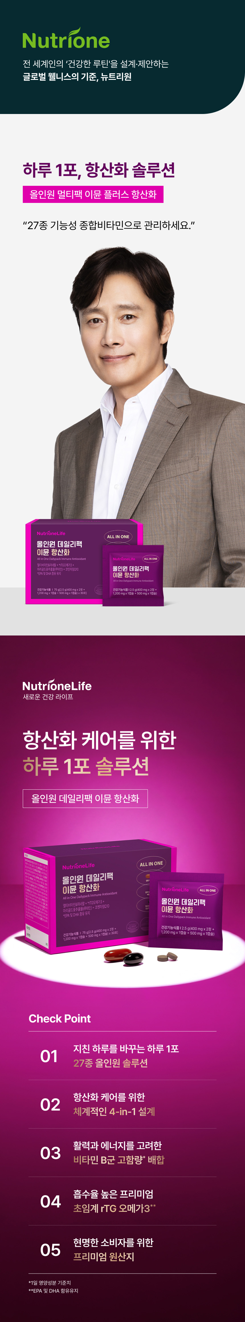 Nutrione Daily Pack Immune All-in-One, 2 boxes, capsules