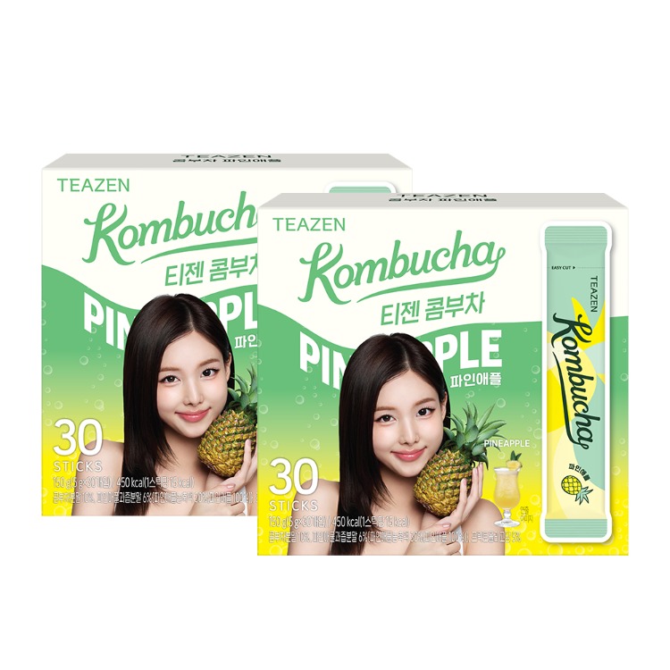 Teazen Комбуча Ананас, 30 стиков × 2 коробки