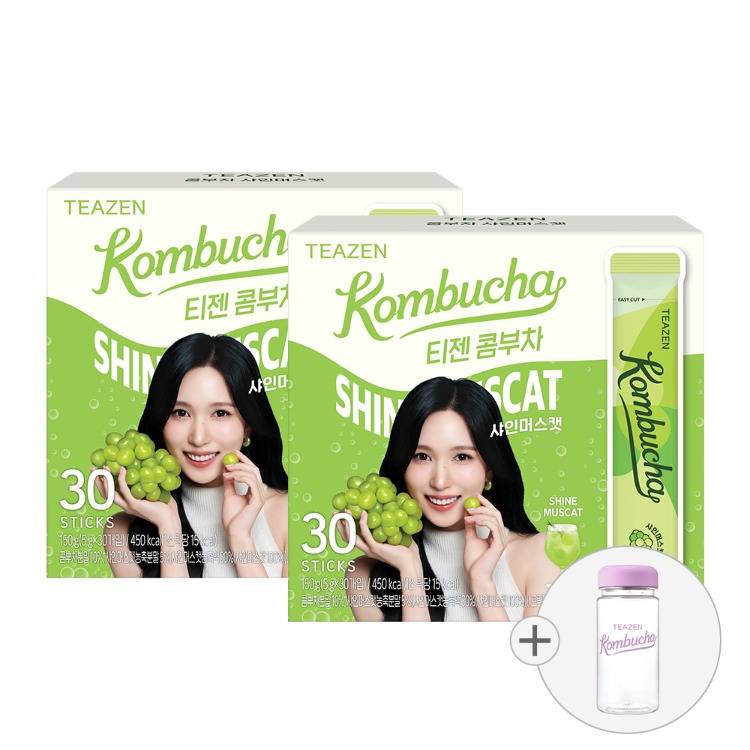Teazen Комбуча Shine Muscat, 30 стиков х 2 упаковки