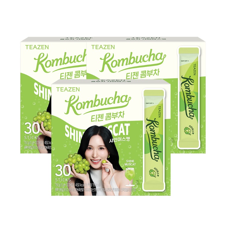 Teazen Комбуча Shine Muscat, 30 стиков, 3 упаковки