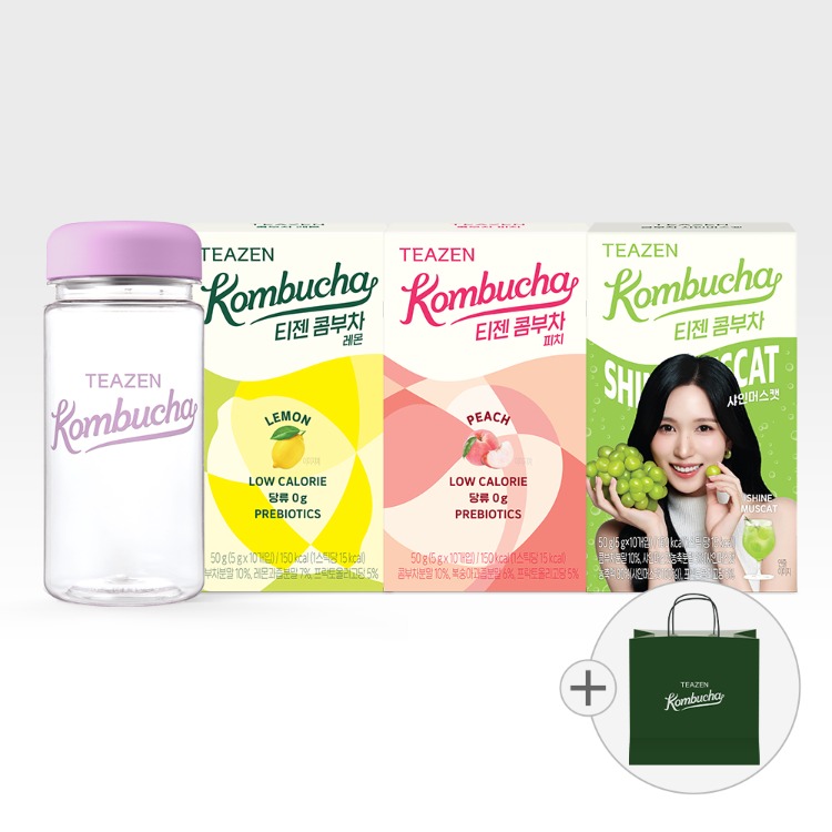 Teazen Комбуча Best Three с бутылкой, 30 стиков