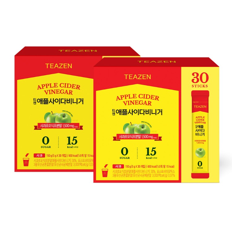 Teazen Яблочный уксус оригинальный, 30 стиков х 2 упаковки