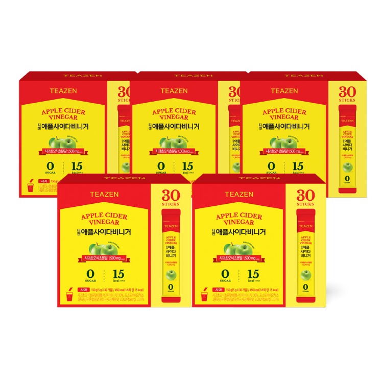 Teazen Яблочный уксус Original, 30 стиков × 5 упаковок