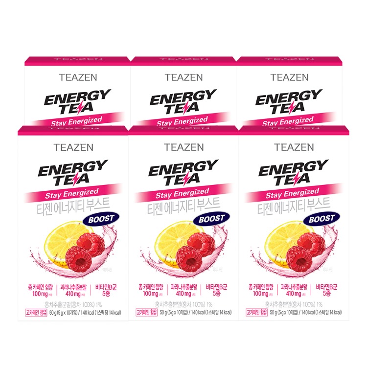 Teazen Энергетический чай Boost, 10 стиков × 6 коробок