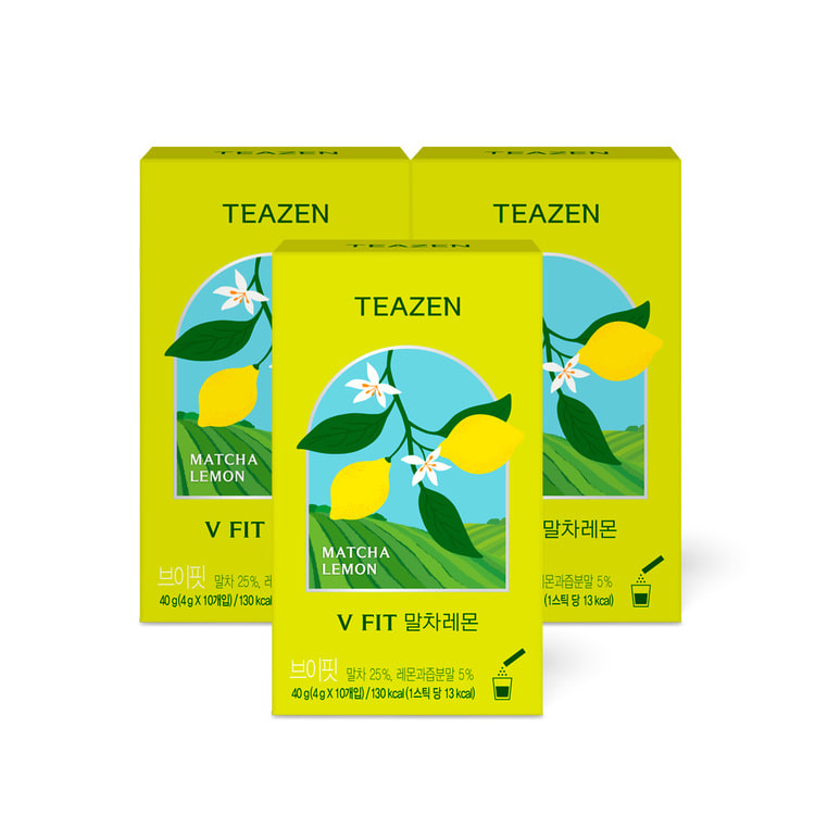 Teazen V-Fit матча лимон, 10 стиков x 3 упаковки, на 30 дней