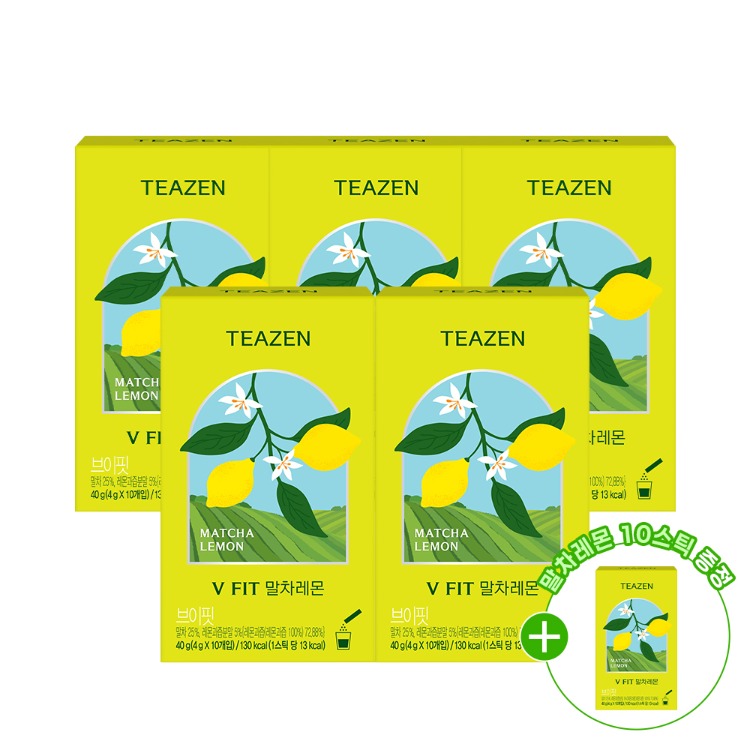 Teazen V-fit матча лимон, 60 стиков, 6 упаковок