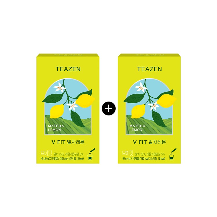 Teazen V-fit Матча Лимон, 20 стиков, 2 упаковки