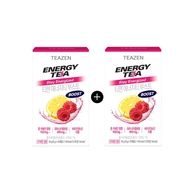 Teazen Энергетический чай Boost, 20 стиков, 2 упаковки