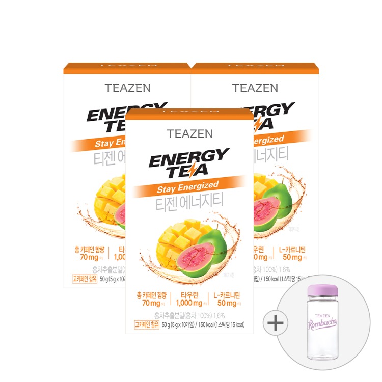 Teazen Energy Tea, 30 стиков с бутылкой