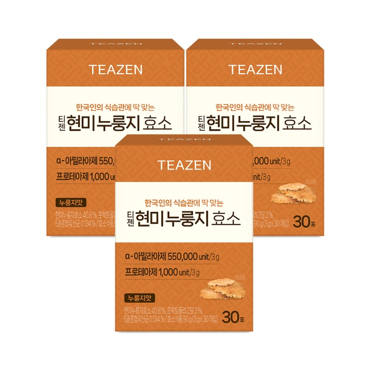 Teazen Ферменты коричневого риса, 30 стиков × 3 упаковки