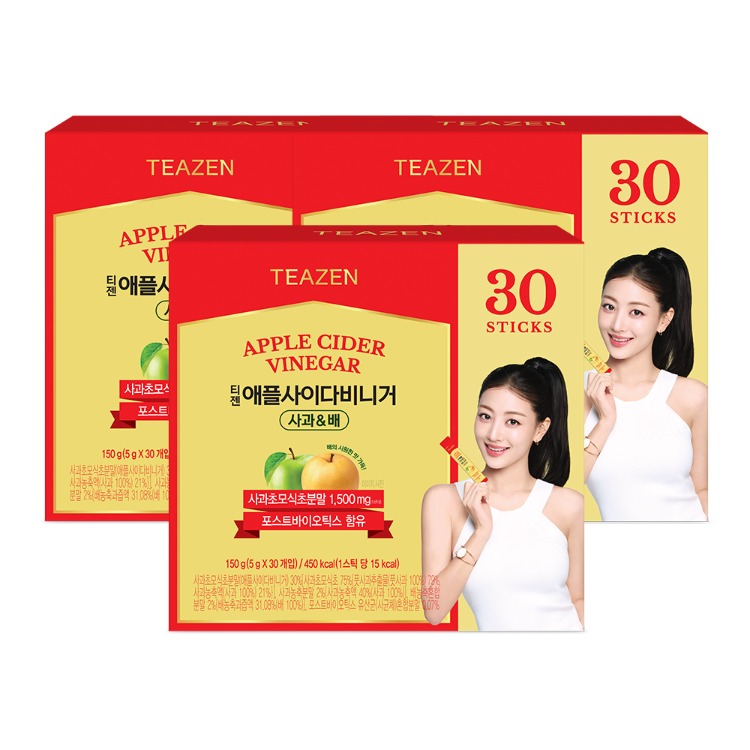 Teazen Яблочный уксус Apple & Pear, 30 стиков, 3 упаковки
