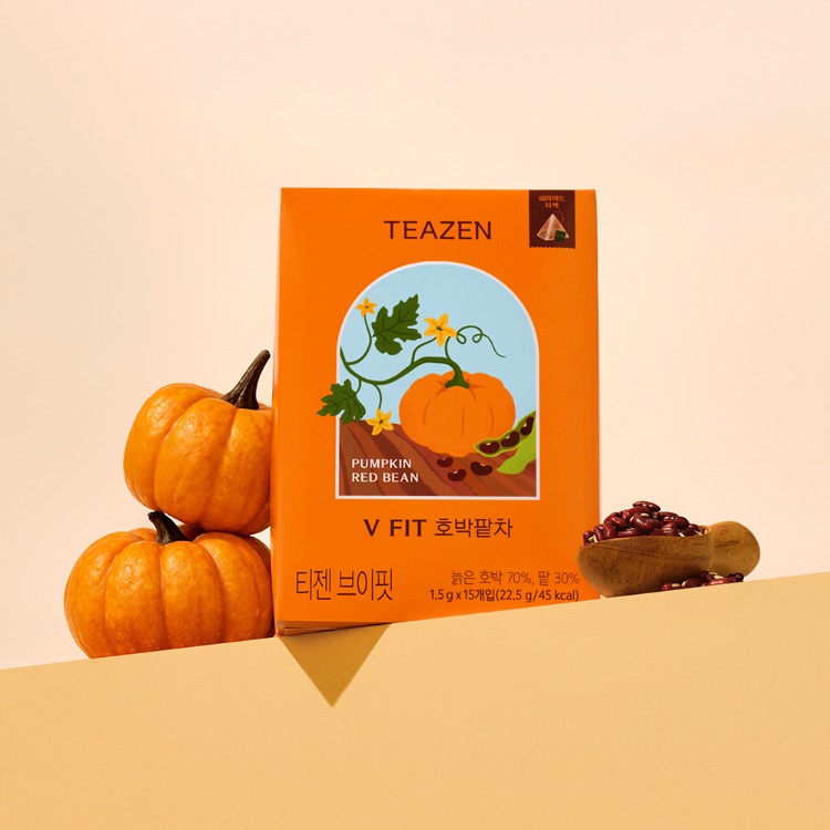 Teazen V-fit чай из тыквы и красной фасоли, 15 чайных пакетиков