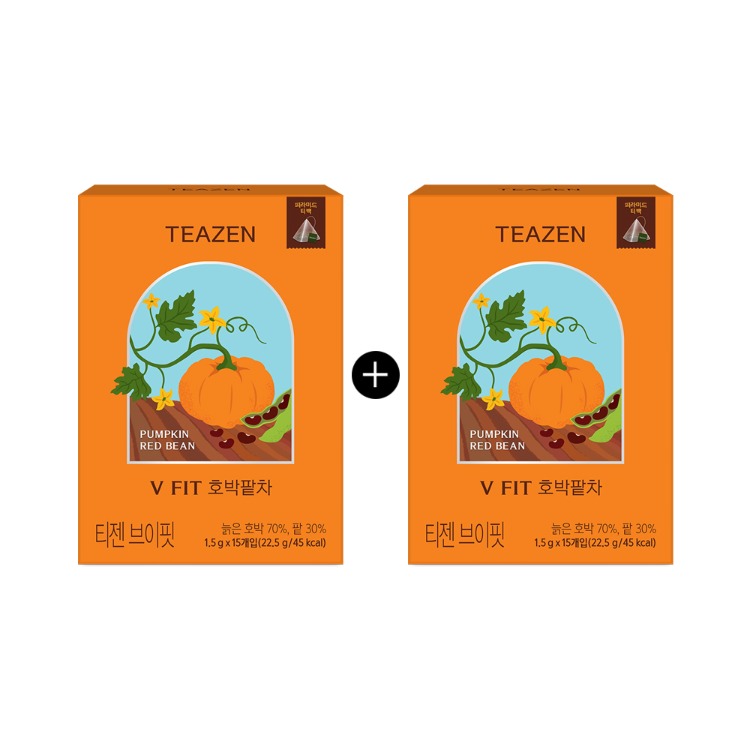 Teazen V-fit тыквенный чай, 15 чайных пакетиков, 2 упаковки