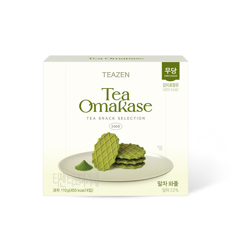 Teazen Tio макадамия матча вафли, без сахара, 110g
