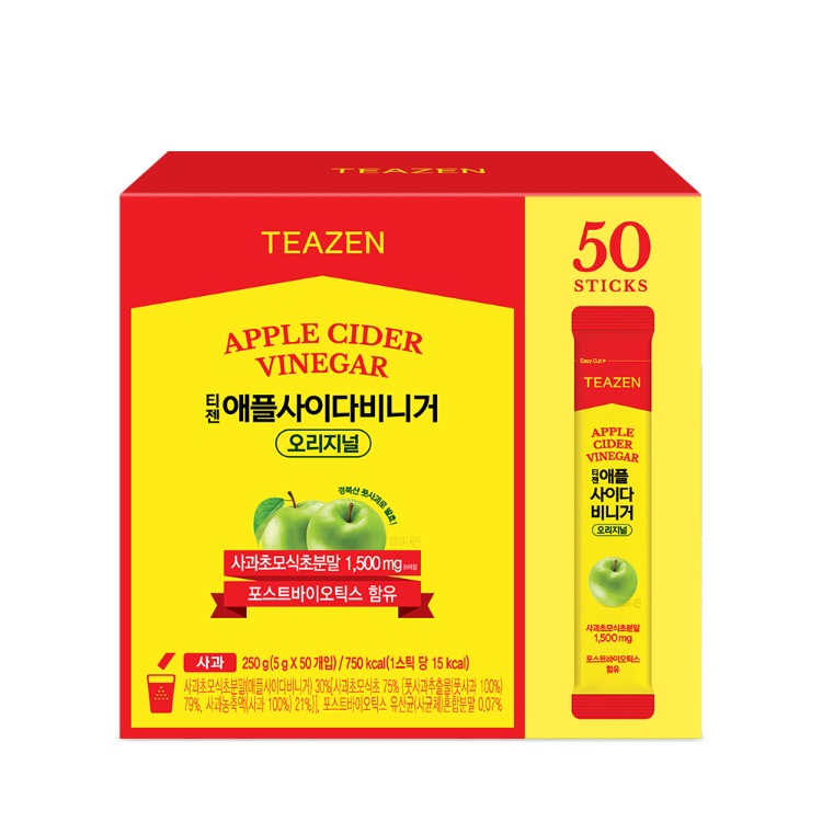 Teazen яблочный уксус оригинальный, 50 стиков