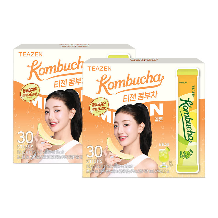 Teazen Комбуча Дыня, 30 стиков, 2 упаковки
