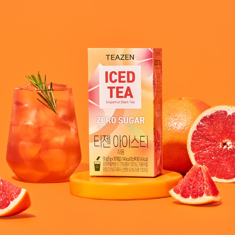 Teazen Нулевой сахар ледяной чай грейпфрут, 10 стиков
