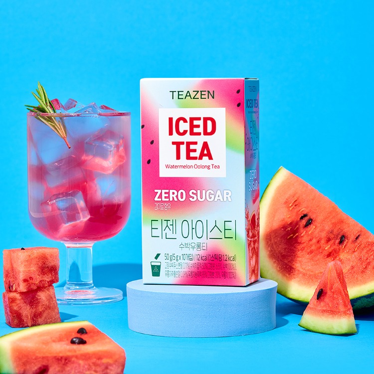 Teazen Чай со льдом без сахара вкусом арбуза улун, 10 стиков