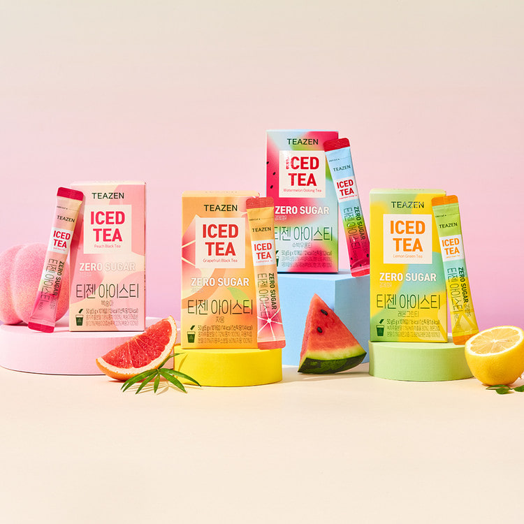 Teazen Ледяной чай без сахара 4 вкуса, 40 стиков