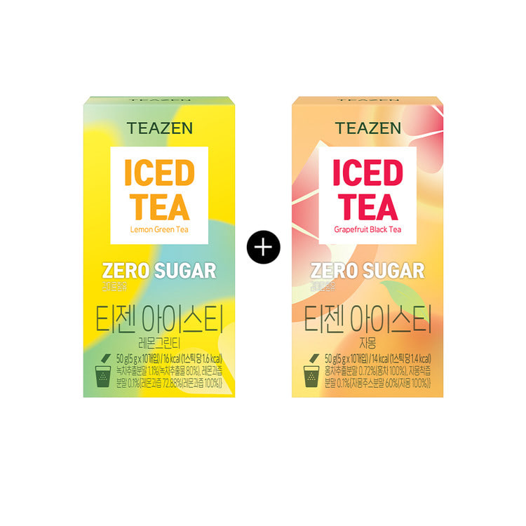 Teazen Ледяной чай без сахара, 20 стиков, 2 упаковки