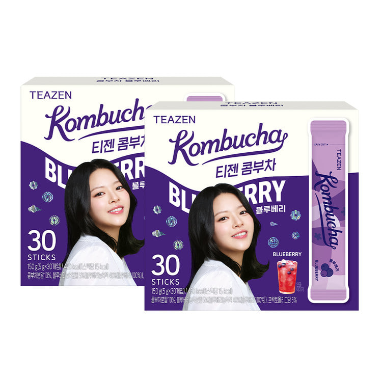 Teazen Комбуча черника, 30 стиков, 2 упаковки
