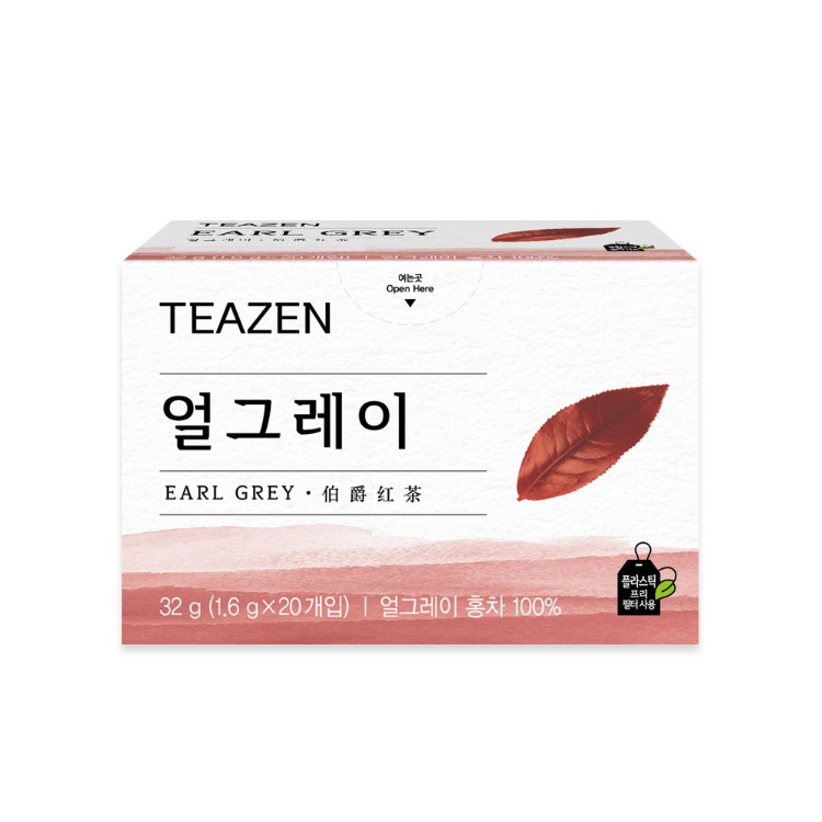 Teazen Чёрный чай Earl Grey, 20 чайных пакетиков