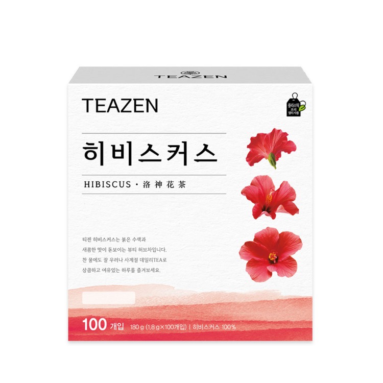 Teazen Чай из гибискуса в пакетиках, 100 шт