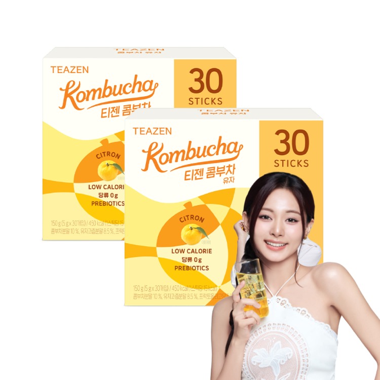 Teazen Комбуча Юдзу, 30 стиков, 2 упаковки